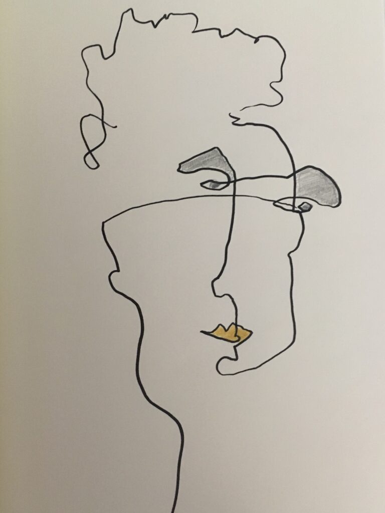 dessin de marie gauthier autoportrait réinventé libre expression art autodidacte